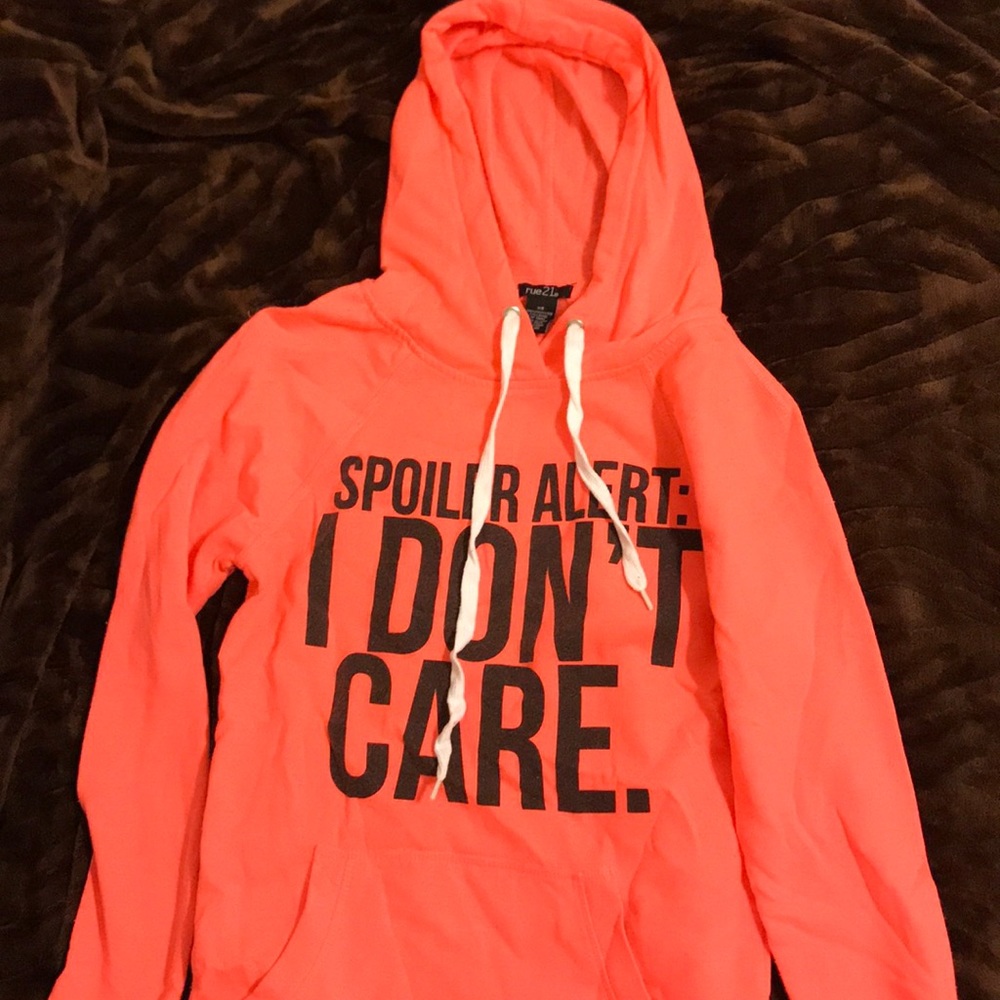 “SPOILER ALERT: I DON’T CARE” sweatshirt